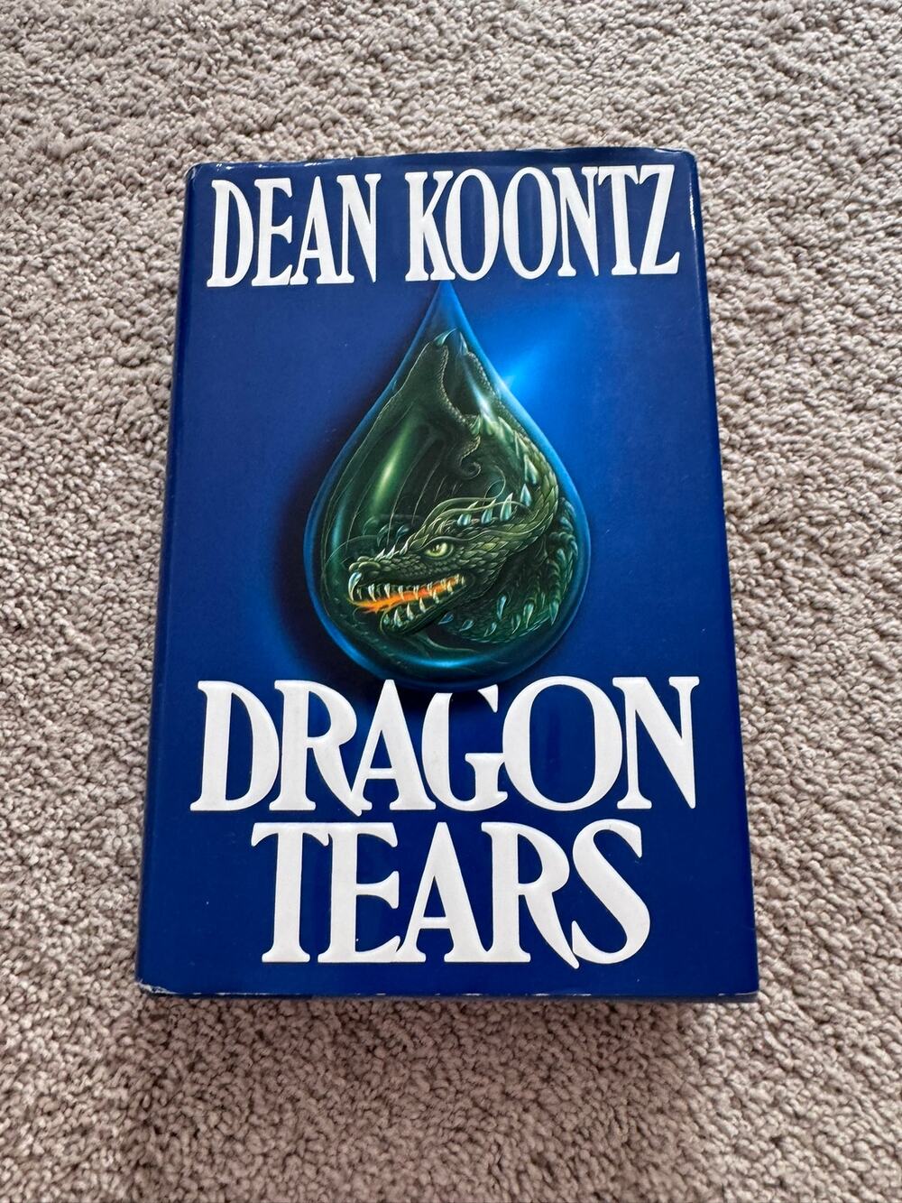 Dragon Tears by Dean Koontz Hardback Copy 1993 Paranormal Horror Fiction